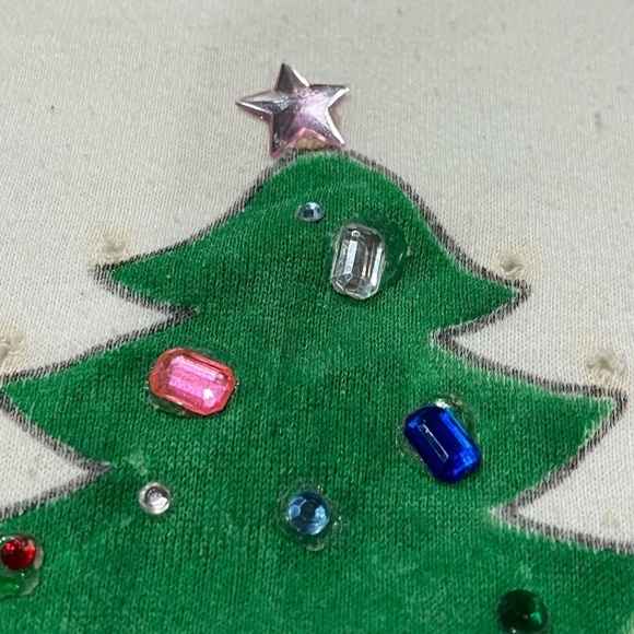 Vintage 1980s Christma Tree Ugly Xmas 80s Sweater Sweatshirt - Picture 5 of 8